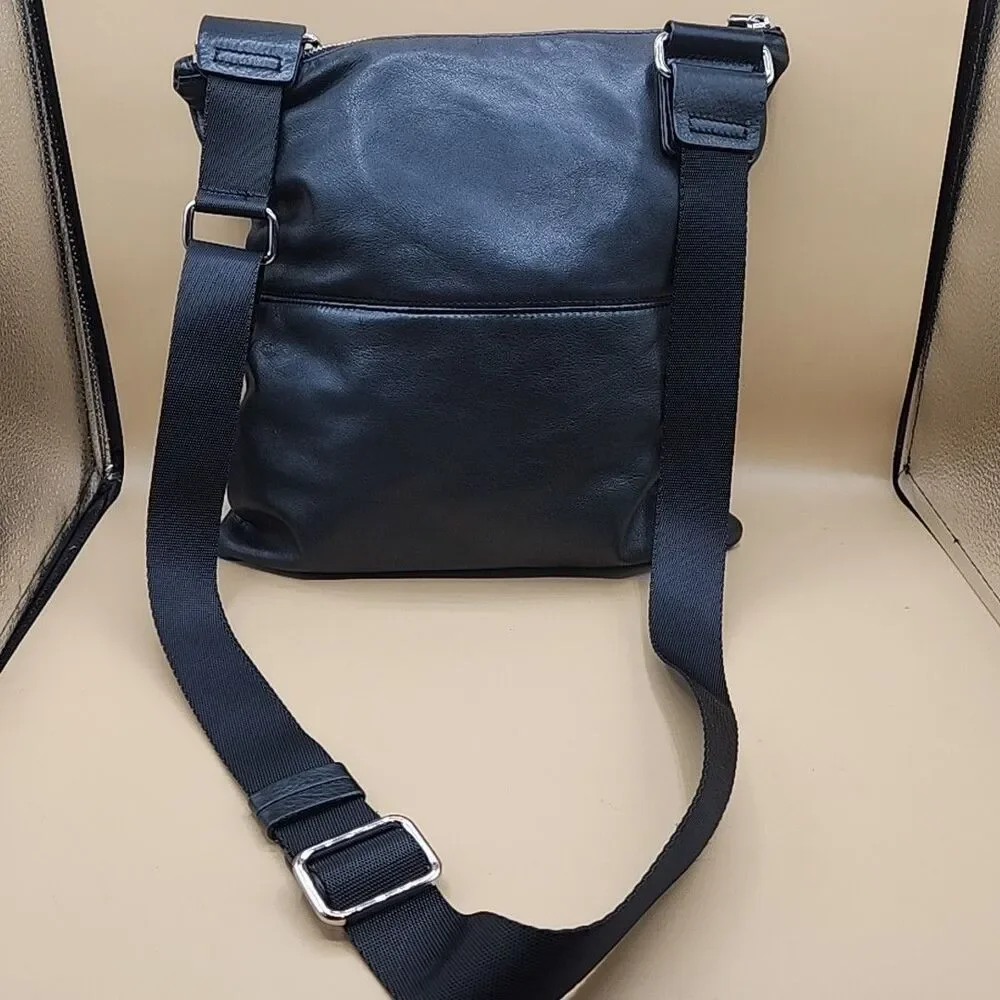 Leather Crossbody Bag Anthropologie Margot Shoulder Bag Purse Messenger Black